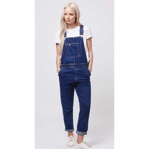 Topshop Moto Blue Vintage Denim Overalls